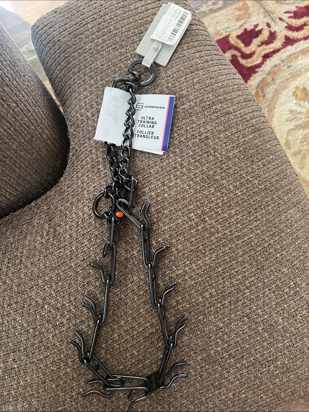 Sprenger stainless steal in black Prong Training Collar18” 3.25